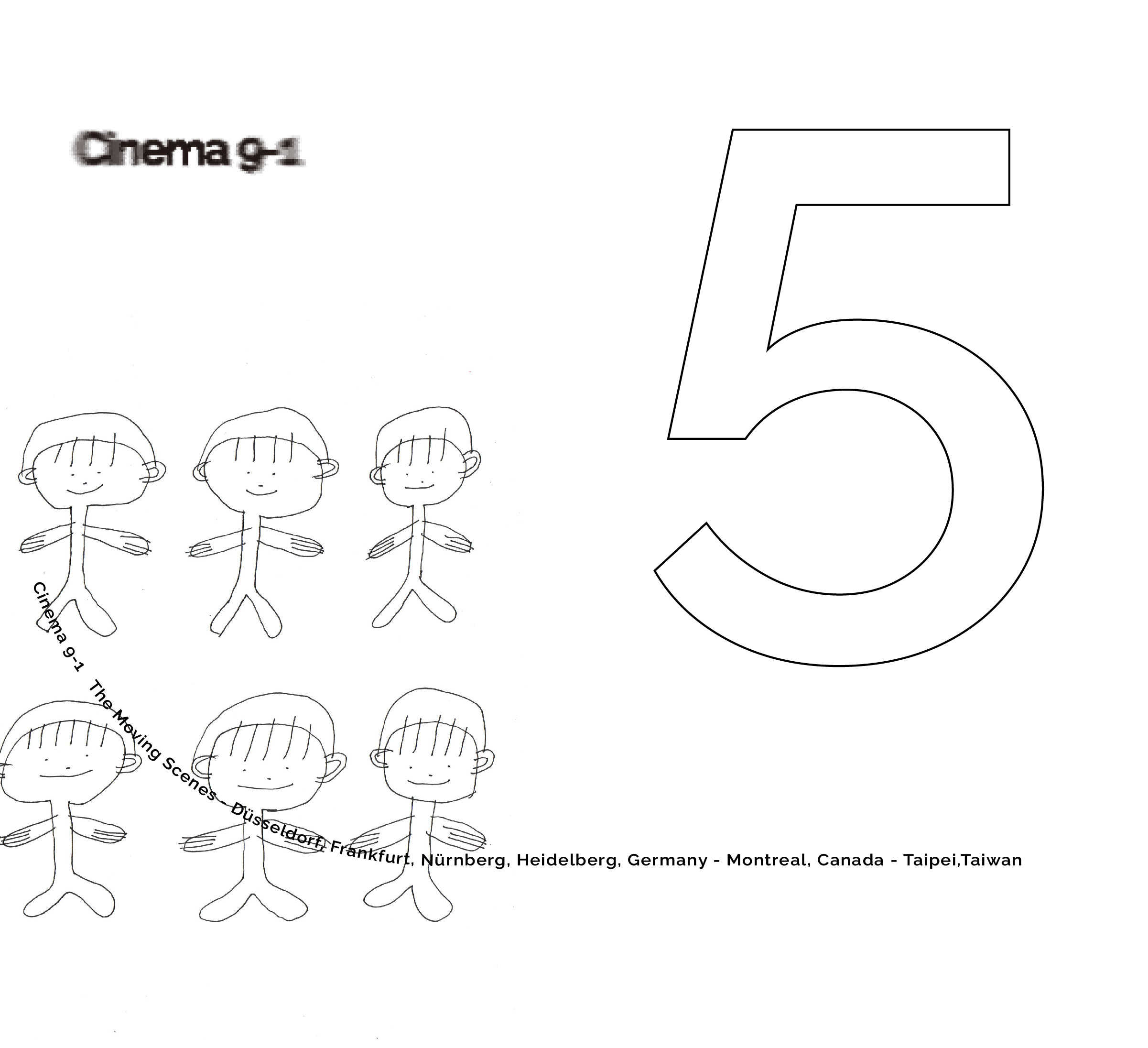 Exhibition 'Cinema 9-1' poster, Countdown day 5.